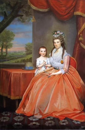 Mrs. Elihaj Boardman and Son by Ralph Earl - Oil Painting Reproduction