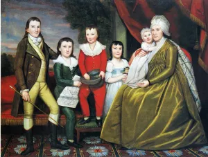 Mrs. Noah Smith and Her Children by Ralph Earl Oil Painting