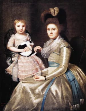 Mrs. William Taylor and Son Daniel by Ralph Earl Oil Painting