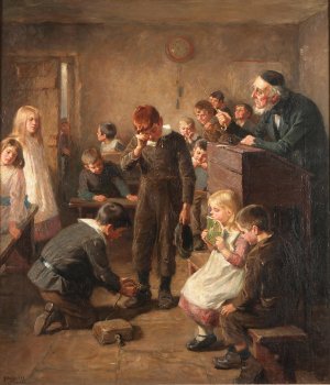The Truant's Log by Ralph Hedley Oil Painting