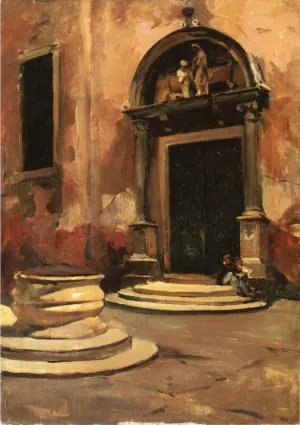 Entrance of Little Church by Ralph Wormsley Curtis - Oil Painting Reproduction
