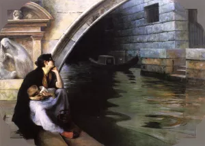 The Bridge of Sighs, Venice by Ralph Wormsley Curtis - Oil Painting Reproduction