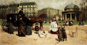 Tomando El Sol by Ramiro Lorenzale Rogent Oil Painting
