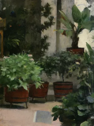 Corner of my Garden by Ramon Casas i Carbo - Oil Painting Reproduction