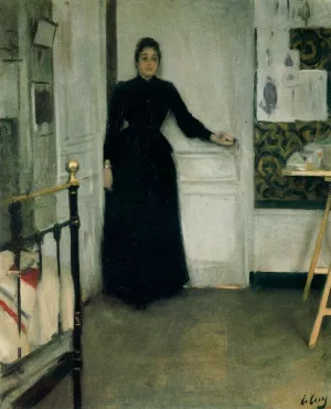 Mujer en la Habitacion by Ramon Casas i Carbo Oil Painting