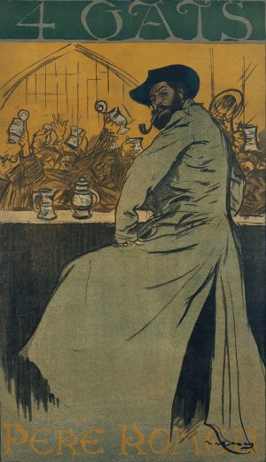 4 Gats by Ramon Casas Oil Painting