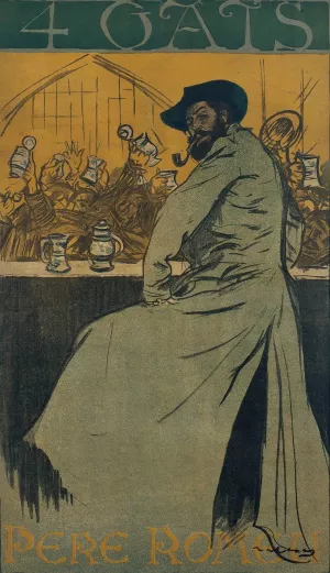 4 Gats by Ramon Casas Oil Painting