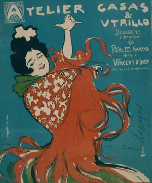 Atelier Casas and Utrillo by Ramon Casas Oil Painting