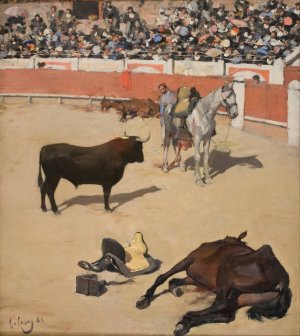 Bulls by Ramon Casas Oil Painting