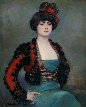 Julia by Ramon Casas Oil Painting