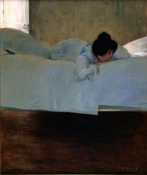 Laziness  by Ramon Casas - Hand-Painted Oil Painting Reproduction