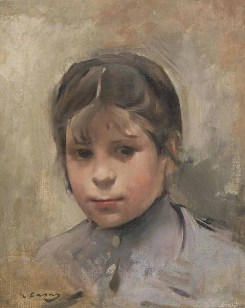 Nina  by Ramon Casas - Hand-Painted Oil Painting Reproduction