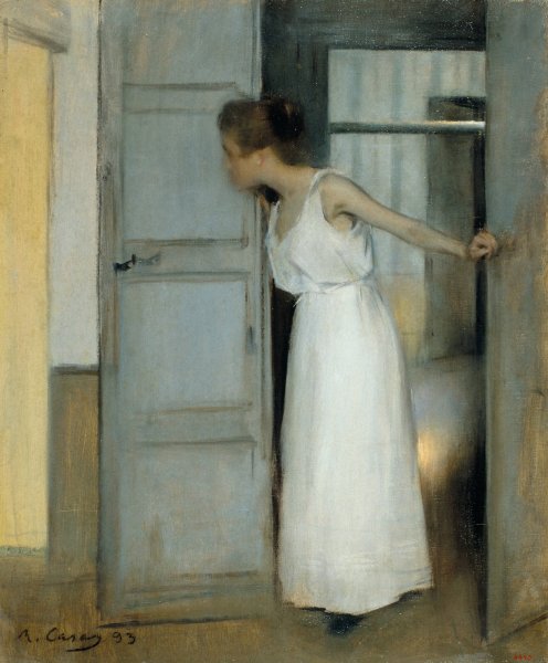 Over My Dead Body  by Ramon Casas - Hand-Painted Oil Painting Reproduction