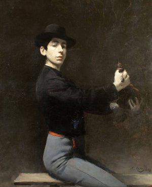 Self-Portrait by Ramon Casas Oil Painting