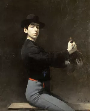 Self-Portrait by Ramon Casas Oil Painting