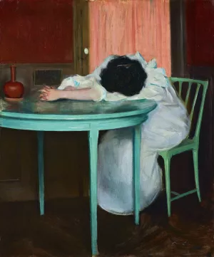 Tired by Ramon Casas Oil Painting