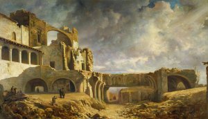 Ruins of the Palace by Ramon Marti I Alsina Oil Painting