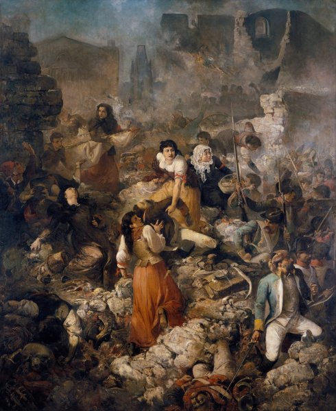 The Company of Saint Barbara  by Ramon Marti I Alsina - Hand-Painted Oil Painting Reproduction