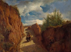 The Path to Granollers by Ramon Marti I Alsina Oil Painting