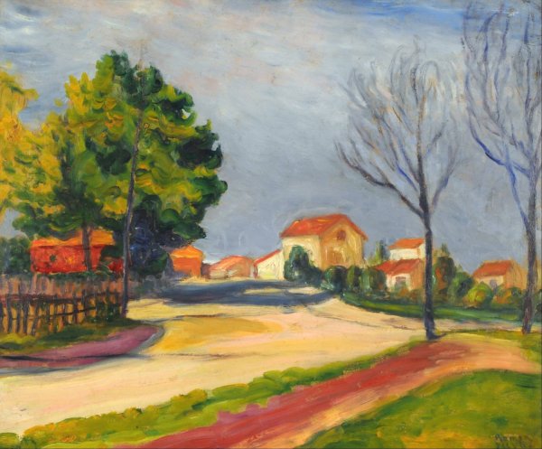 Alrededores de Paris  by Ramon Silva - Hand-Painted Oil Painting Reproduction