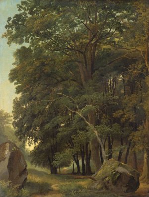 A Wooded Landscape by Ramsay Richard Reinagle Oil Painting