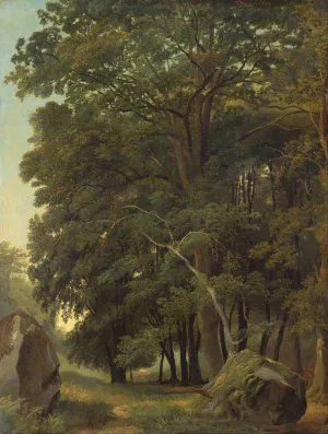 A Wooded Landscape by Ramsay Richard Reinagle Oil Painting