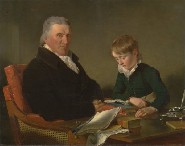Francis Noel Clarke Mundy and His Grandson, William Mundy by Ramsay Richard Reinagle - Hand-Painted Oil Painting Reproduction