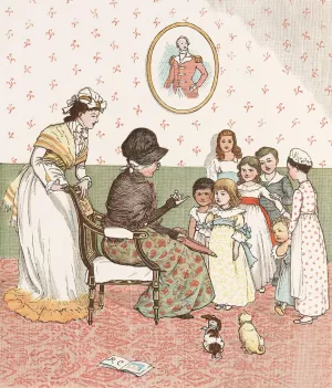 Sing a song for Sixpence Pl.2 Oil painting by Randolph Caldecott