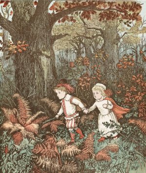The Babes in the Wood 08 by Randolph Caldecott Oil Painting