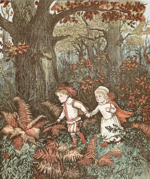 The Babes in the Wood 08  by Randolph Caldecott - Hand-Painted Oil Painting Reproduction