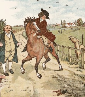 The Diverting History of John Gilpin pl6 by Randolph Caldecott Oil Painting