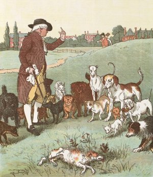 The Mad Dog 9 by Randolph Caldecott Oil Painting