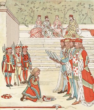 The Queen of Hearts 9 by Randolph Caldecott Oil Painting