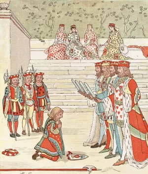 The Queen of Hearts 9 by Randolph Caldecott Oil Painting
