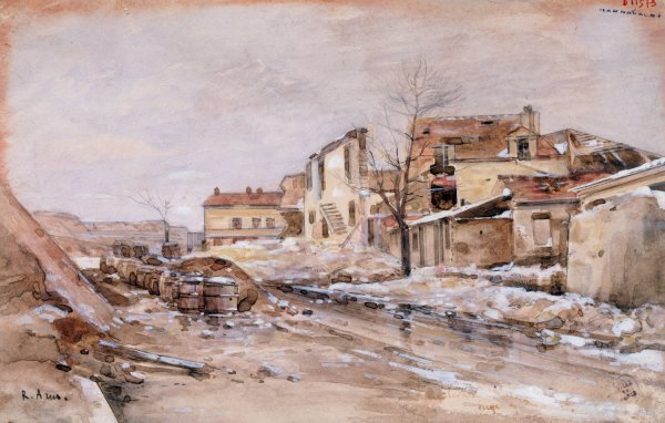 Siege de Paris  by Raoul Arus - Hand-Painted Oil Painting Reproduction
