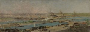 Vue d'Alfortville prise des hauteurs de Charenton by Raoul Arus Oil Painting