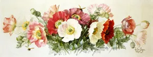 Icelandic Poppies by Raoul De Longpre - Oil Painting Reproduction