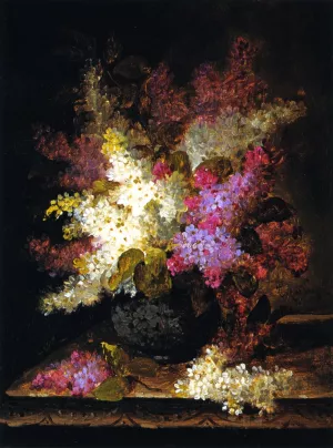Lilacs by Raoul De Longpre - Oil Painting Reproduction