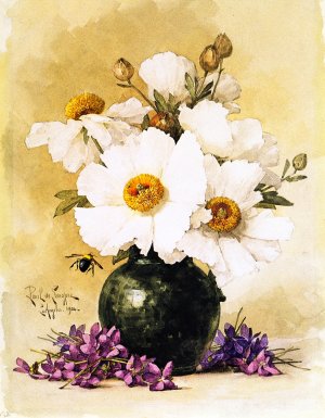 Matilija Poppies and California Violets