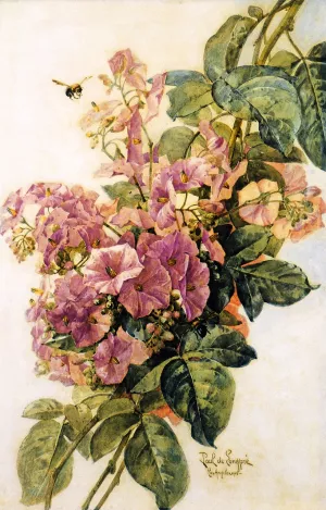 Morning Glories painting by Raoul De Longpre