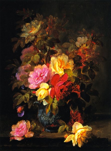 Main Product Photo of Roses II Painting by Raoul De Longpre