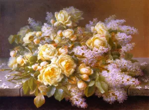Yellow Roses painting by Raoul De Longpre