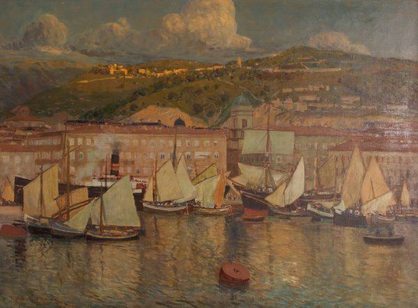 Sommerabend  by Raoul Frank - Hand-Painted Oil Painting Reproduction