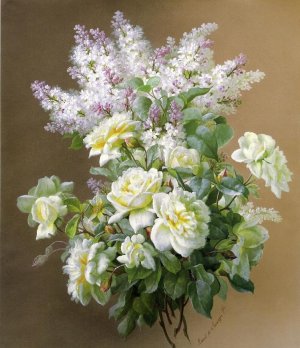 Still Life: Lilacs and Roses