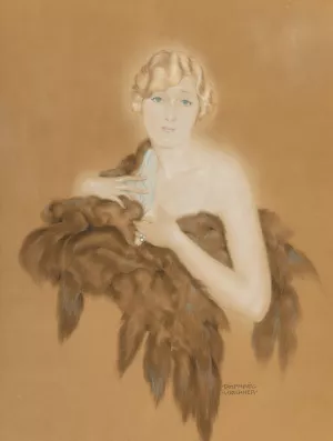 Marion Davis by Raphael Kirchner Oil Painting