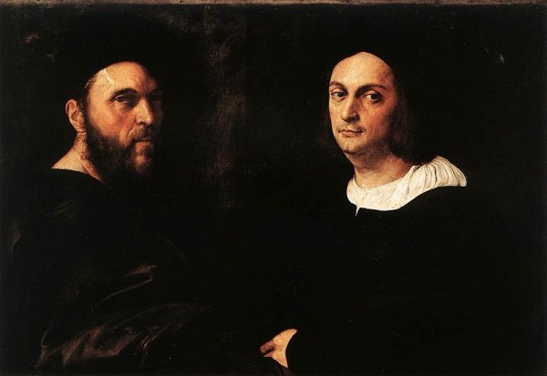Main Product Photo of Double Portrait Painting by Raphael