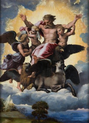 Ezekiel's Vision by Raphael Oil Painting