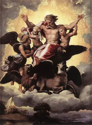 Ezekiel's Vision by Raphael Oil Painting
