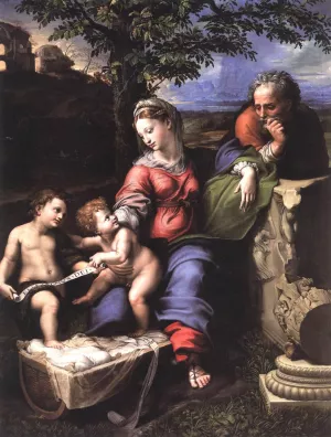 Holy Family Below the Oak Oil painting by Raphael