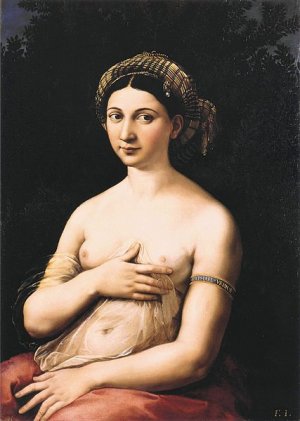 La Fornarina also known as Portrait of a Young Woman by Raphael Oil Painting